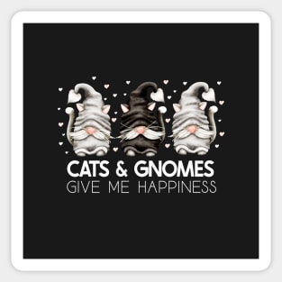 Cats Gnomes Give Me Happiness Sticker